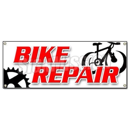 Signmission BIKE REPAIR BANNER SIGN bicycle shop repair rental scooter cycle helmet shoes B-Bike Repair